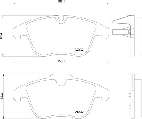 Brembo P 61 106 - Kit de plaquettes de frein, frein à disque cwaw.fr