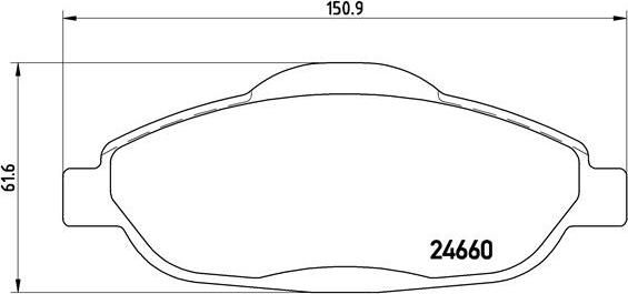 Brembo P 61 101X - Kit de plaquettes de frein, frein à disque cwaw.fr