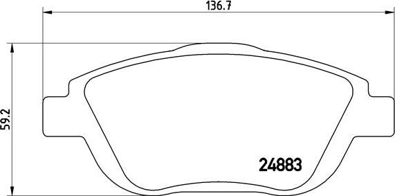 Brembo P 61 103X - Kit de plaquettes de frein, frein à disque cwaw.fr