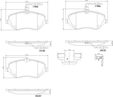 Brembo P61119N - Kit de plaquettes de frein, frein à disque cwaw.fr