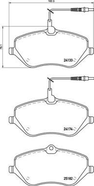 Brembo P 61 119 - Kit de plaquettes de frein, frein à disque cwaw.fr