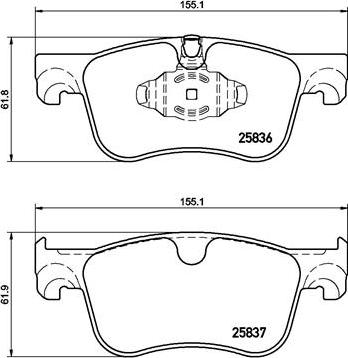 Brembo P 61 116 - Kit de plaquettes de frein, frein à disque cwaw.fr