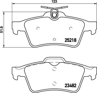 Brembo P61110N - Kit de plaquettes de frein, frein à disque cwaw.fr