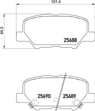 Brembo P 61 111 - Kit de plaquettes de frein, frein à disque cwaw.fr