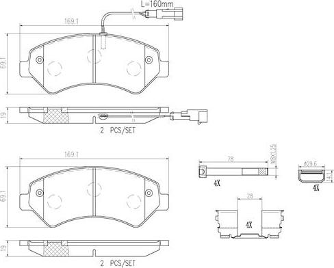 Brembo P61118N - Kit de plaquettes de frein, frein à disque cwaw.fr