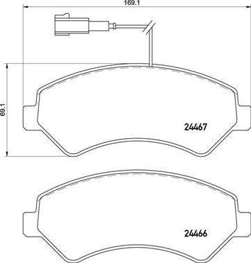 Brembo P 61 118 - Kit de plaquettes de frein, frein à disque cwaw.fr