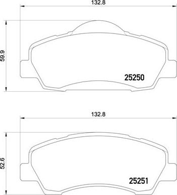 Brembo P 61 113 - Kit de plaquettes de frein, frein à disque cwaw.fr