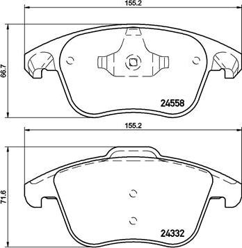 Brembo P 61 117X - Kit de plaquettes de frein, frein à disque cwaw.fr