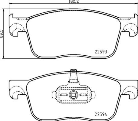 Brembo P 61 134 - Kit de plaquettes de frein, frein à disque cwaw.fr