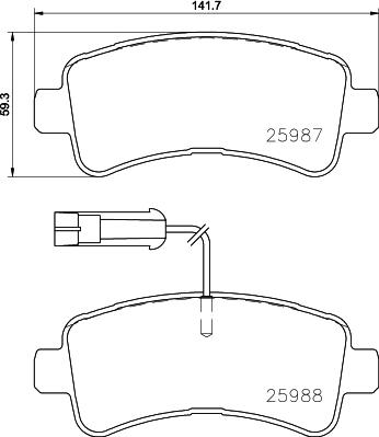 Brembo P 61 130 - Kit de plaquettes de frein, frein à disque cwaw.fr