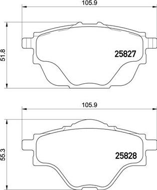 Brembo P 61 124 - Kit de plaquettes de frein, frein à disque cwaw.fr