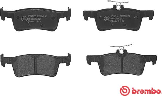 Brembo P 61 126 - Kit de plaquettes de frein, frein à disque cwaw.fr