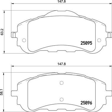 Brembo P 61 120 - Kit de plaquettes de frein, frein à disque cwaw.fr