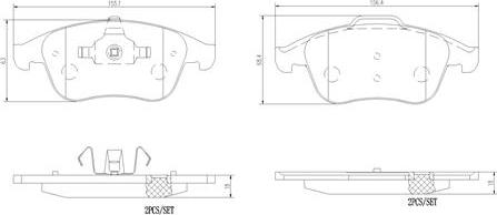 Brembo P68045N - Kit de plaquettes de frein, frein à disque cwaw.fr