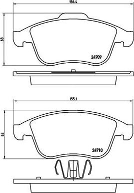 Brembo P 68 046 - Kit de plaquettes de frein, frein à disque cwaw.fr