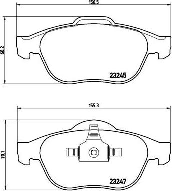 Brembo P 68 040 - Kit de plaquettes de frein, frein à disque cwaw.fr