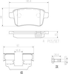 Brembo P68043N - Kit de plaquettes de frein, frein à disque cwaw.fr