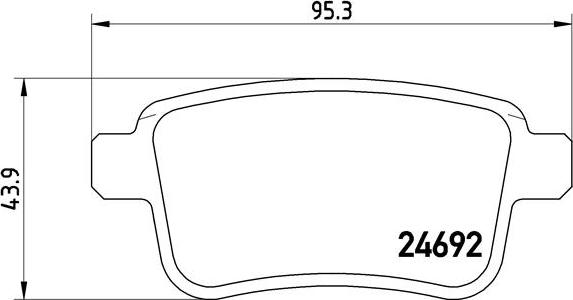 Brembo P 68 043 - Kit de plaquettes de frein, frein à disque cwaw.fr