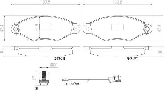 Brembo P68042N - Kit de plaquettes de frein, frein à disque cwaw.fr