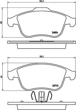 Brembo P 68 047X - Kit de plaquettes de frein, frein à disque cwaw.fr