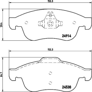 Brembo P 68 050X - Kit de plaquettes de frein, frein à disque cwaw.fr