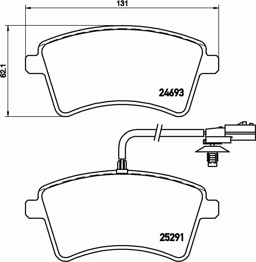 Brembo P 68 058E - Kit de plaquettes de frein, frein à disque cwaw.fr