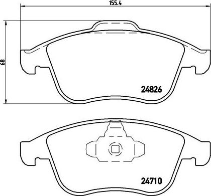 Brembo P 68 052 - Kit de plaquettes de frein, frein à disque cwaw.fr