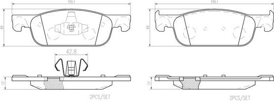 Brembo P68065N - Kit de plaquettes de frein, frein à disque cwaw.fr