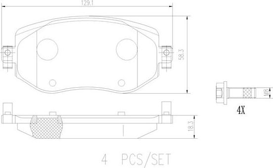 Brembo P68068N - Kit de plaquettes de frein, frein à disque cwaw.fr