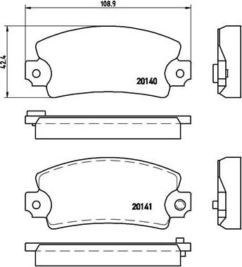 Brembo P 68 004 - Kit de plaquettes de frein, frein à disque cwaw.fr