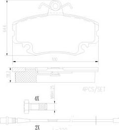 Brembo P68008N - Kit de plaquettes de frein, frein à disque cwaw.fr