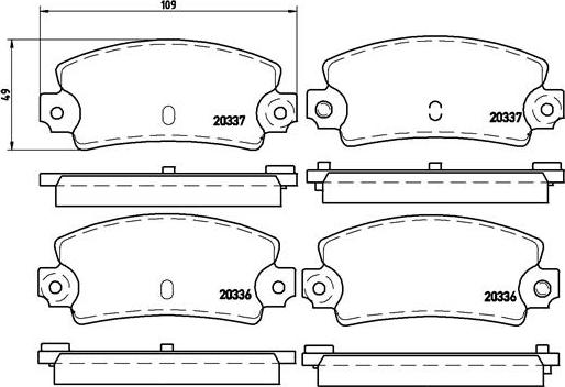 Brembo P 68 002 - Kit de plaquettes de frein, frein à disque cwaw.fr