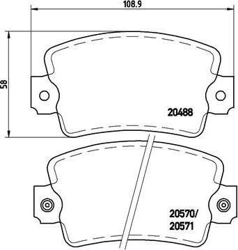 Brembo P 68 007 - Kit de plaquettes de frein, frein à disque cwaw.fr