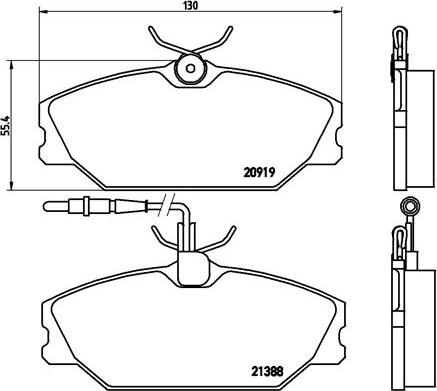 Brembo P 68 014 - Kit de plaquettes de frein, frein à disque cwaw.fr