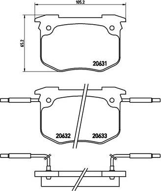 Brembo P 68 011 - Kit de plaquettes de frein, frein à disque cwaw.fr