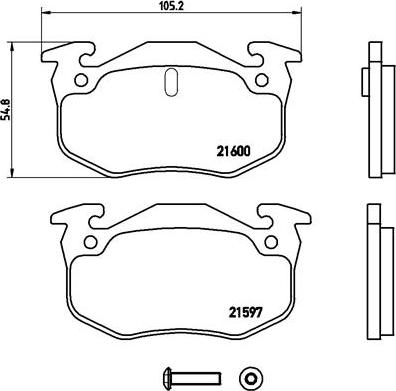 Brembo P 68 018 - Kit de plaquettes de frein, frein à disque cwaw.fr