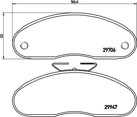 Brembo P 68 013 - Kit de plaquettes de frein, frein à disque cwaw.fr