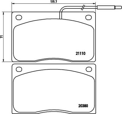 Brembo P 68 012 - Kit de plaquettes de frein, frein à disque cwaw.fr