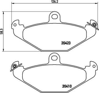 Brembo P 68 017 - Kit de plaquettes de frein, frein à disque cwaw.fr