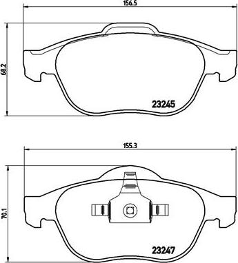 Brembo P 68 030 - Kit de plaquettes de frein, frein à disque cwaw.fr