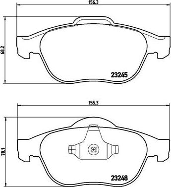 Brembo P 68 032 - Kit de plaquettes de frein, frein à disque cwaw.fr