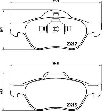 Brembo P 68 029 - Kit de plaquettes de frein, frein à disque cwaw.fr