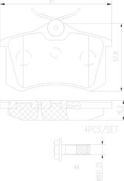 Brembo P68024N - Kit de plaquettes de frein, frein à disque cwaw.fr