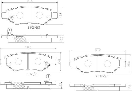 Brembo P09014N - Kit de plaquettes de frein, frein à disque cwaw.fr