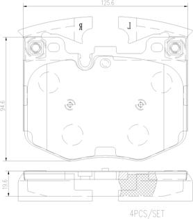 Brembo P06099N - Kit de plaquettes de frein, frein à disque cwaw.fr