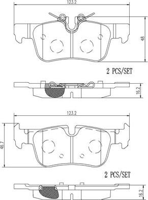 Brembo P06094N - Kit de plaquettes de frein, frein à disque cwaw.fr