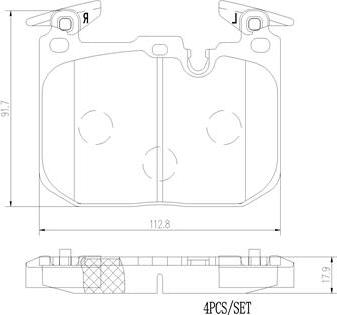 Brembo P06096N - Kit de plaquettes de frein, frein à disque cwaw.fr