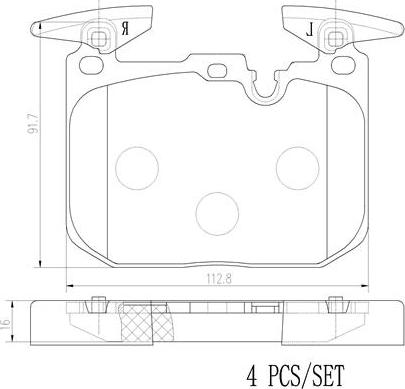 Brembo P06098N - Kit de plaquettes de frein, frein à disque cwaw.fr