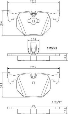 Brembo P06044N - Kit de plaquettes de frein, frein à disque cwaw.fr