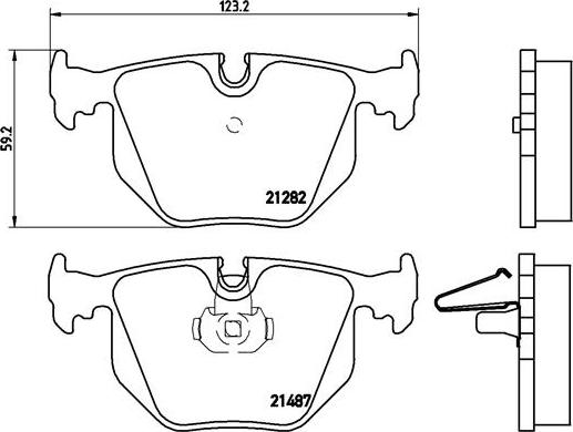 Brembo P 06 044 - Kit de plaquettes de frein, frein à disque cwaw.fr